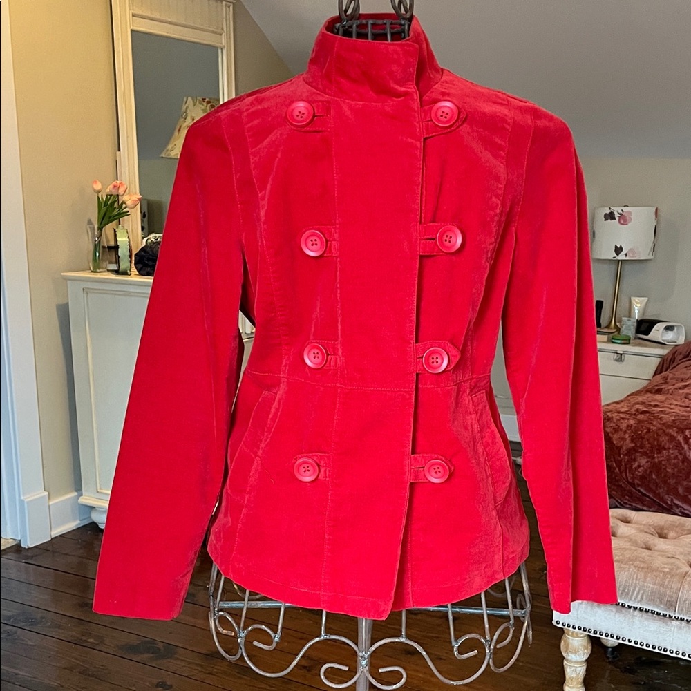 Mossimo Supply Co. Vibrant Red Pea Coat